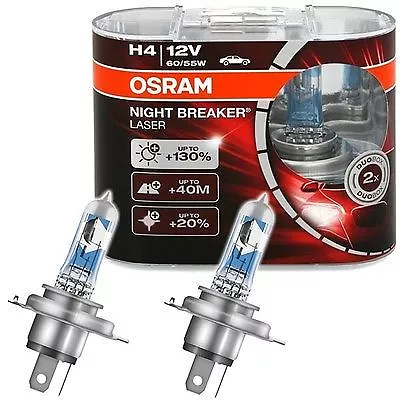 2 Ampoules H4 +130% Osram Night Breaker Laser Kawasaki Zrx