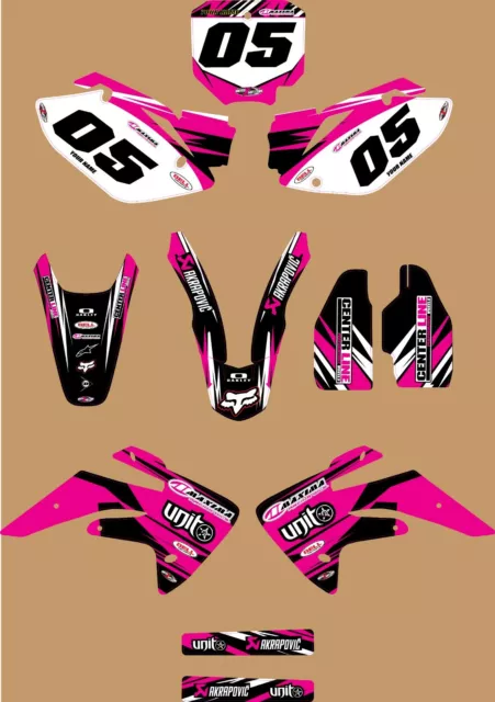 Custom graphics, full kit for HONDA CRF 150 R - 2007 +  DIGGER PINK sticker kit