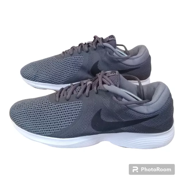 Nike Revolution 4 Mens Running Sneakers Size 13W Gray Athletic Wide Shoes