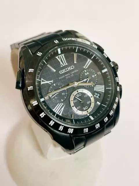 SEIKO BRIGHTZ 8B82-0AH0 Cronografo Solare Tachimetro Resistente Acqua 10bar B4841 2