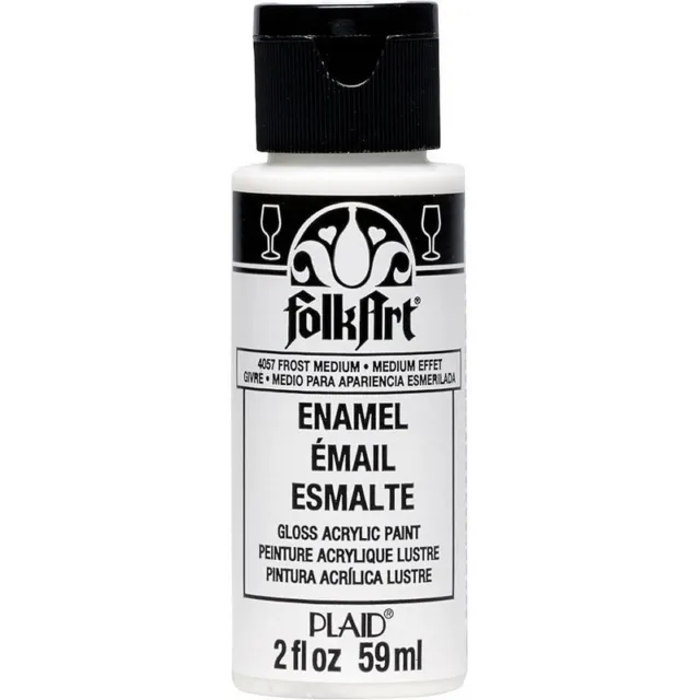 Frost Médium Enamel, FolkArt, 59 ml, effet Givré pour porcelaine et verre