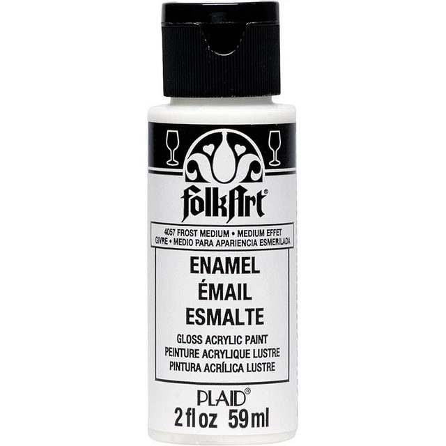 Frost Médium Enamel, FolkArt, 59 ml, effet Givré pour porcelaine et verre