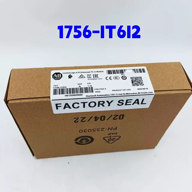 New Factory Sealed AB 1756-IT6I2 /A ControlLogix Enhanced Thermocouple 1756IT6I2