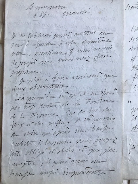 Lettre autographe daté et signée adressée à Thierry Maulnier : Je m'en