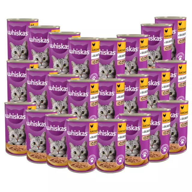 WHISKAS ALIMENTACIÓN PARA ADULTOS CON JALEA DE POLLO 24x400g