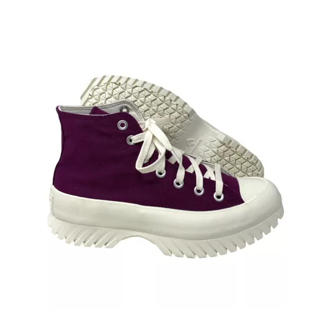Converse Chuck Taylor Lugged 2.0 High Top Women's Bordo Canvas Sneakers A03701C 3