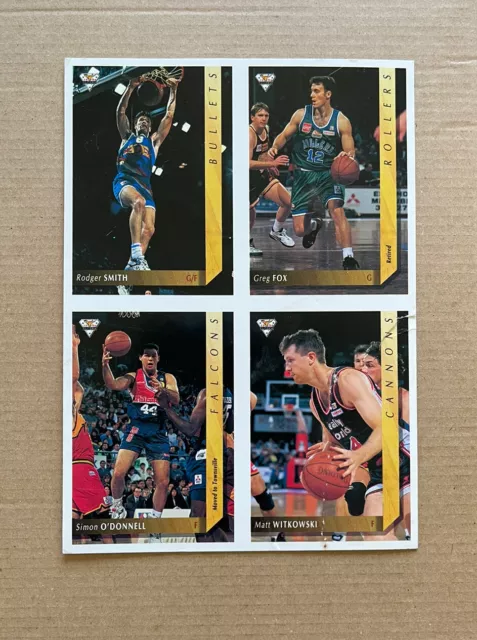 1994 NBL Futera Basketball L 4 Card Uncut Sheet 🏀*Read*