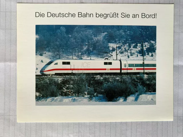 Bild Postkarte - Kunst - Bund - Eisenbahn - ICE in Fahrt - DB - Deutsche Bahn