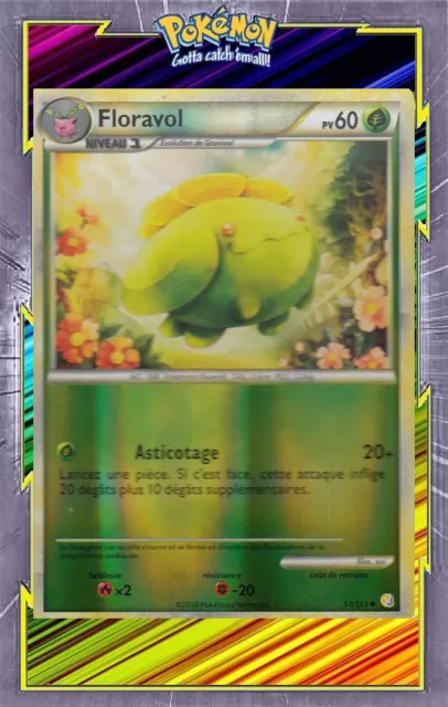 Floravol Reverse -HS01:HeartGold SoulSilver-51/123-Carte Pokemon Française