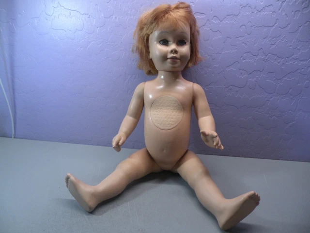 VTG 1960's Chatty Cathy Doll Blue Eyes Soft Face Pointed Finger MUTE TLC