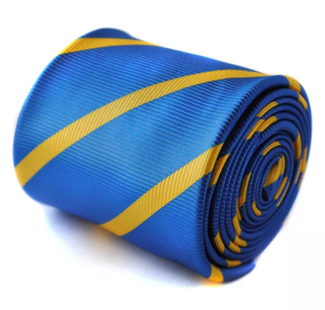 Frederick Thomas royal blue and yellow gold stripe tie RRP £19.99 FT824
