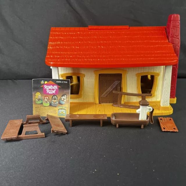 Vintage 1974 Hasbro Weebles West Cowboy Ranch Bunk House Play Set Barn Farm toy