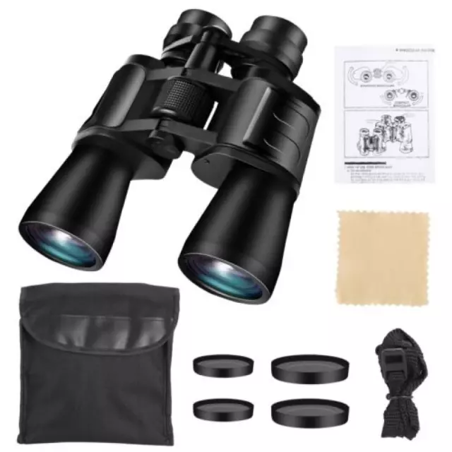 Potentes binoculares con zoom militar 180X100 óptica visión diurna/nocturna caza + estuche
