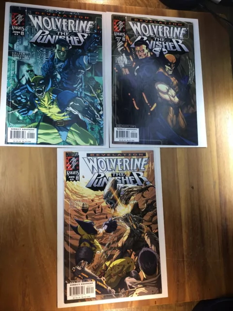 MARVEL COMICS LOT: WOLVERINE & The PUNISHER  REVELATION #1-3 (1999) PAT LEE