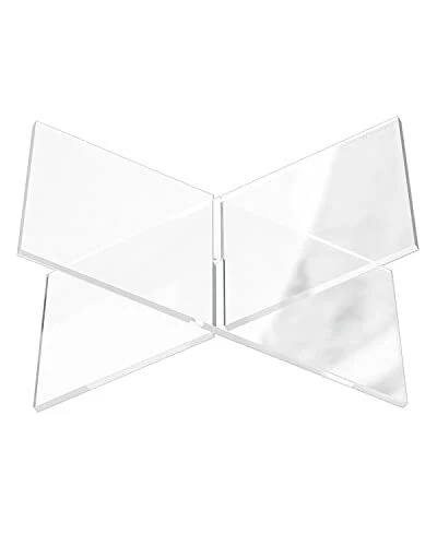 6" Acrylic Book Holder 2 Piece Book Stand Clear Bible Stand Recipe Holder