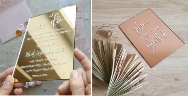 Wedding invitation Partecipazioni Nozze PERSONALIZZATE GOLD ROSE GOLDORO OROROSA