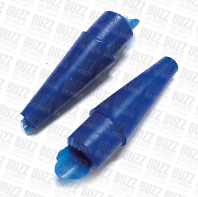 Vespa Lambretta Cuppini Italian Mudguard Embelisher Blue Bullet Ends 10mm