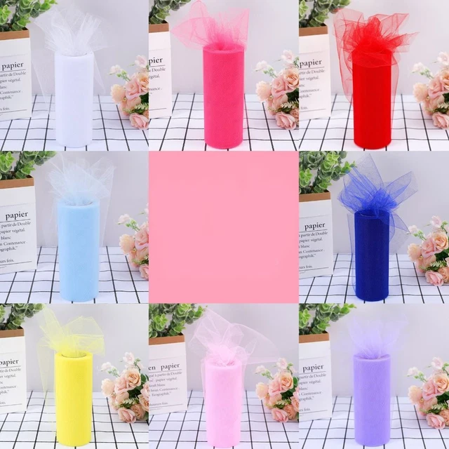 Suministros de fiesta decoración de boda rollo de tul organza tela carrete de tul