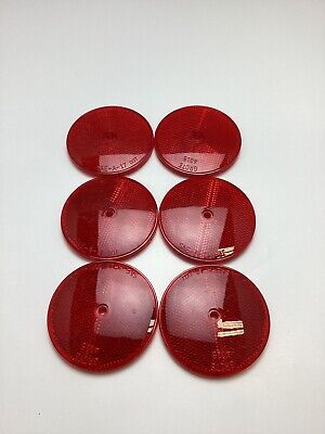 (qty 6) Grote 40152-3 Center Mount 3" Red Reflector 40152 ***free shipping***