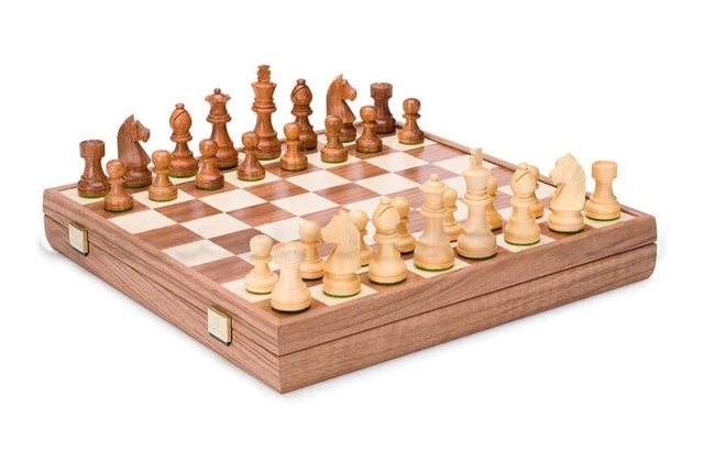 Jeu d'Échecs en Coffret avec Pièces d'Échecs Staunton