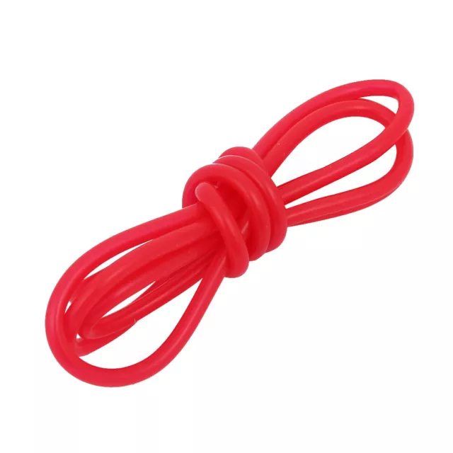 2mm x 4mm Dia Tube Silicone résistant Haute Temp Tuyau Caoutchouc Flex 1M Rouge