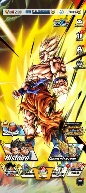 Compte Dragon Ball Legends 130k - Compte PC Comme Neuf - Éditeur Nintendo