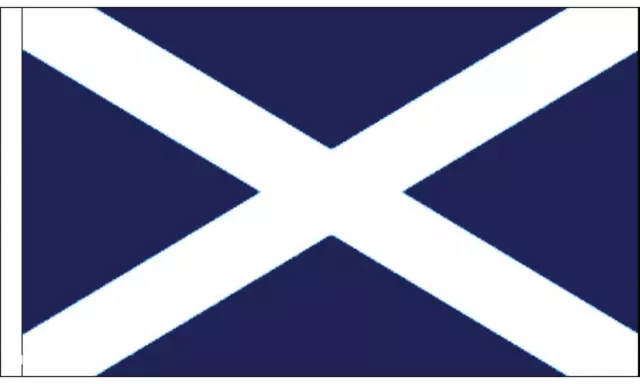 9" x 6" Scotland St Andrews Navy Scottish Polyester Hand Waving Sleeved Flag 