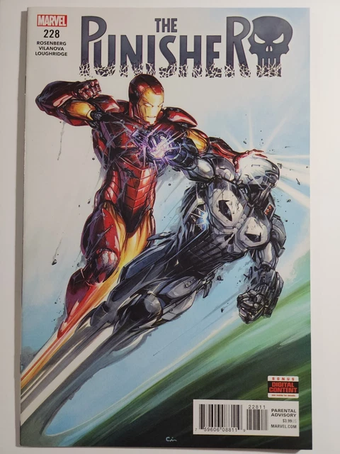 PUNISHER #228 Marvel 2018 IRON MAN VS WAR MACHINE CLAYTON CRAIN CVR NM