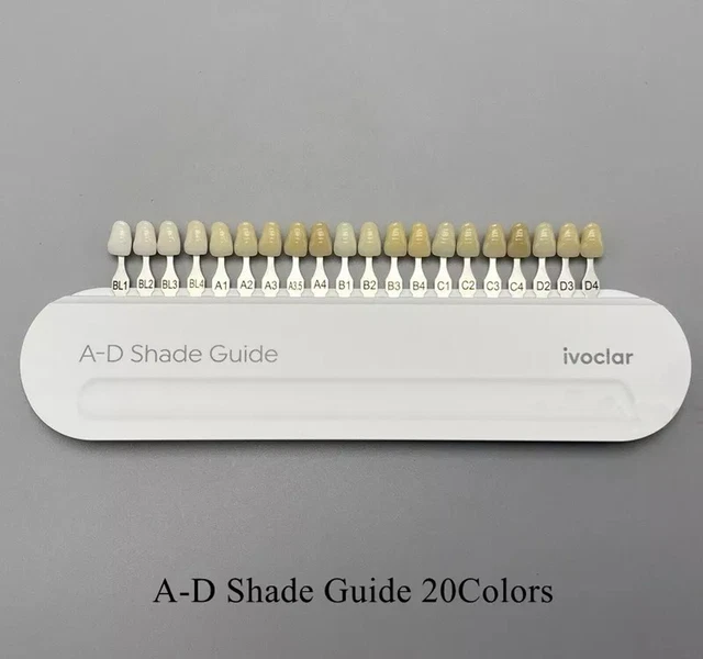 Dental Bleach Shade Gude BL1 4Colors Bleached Chart Teeth Based Vta