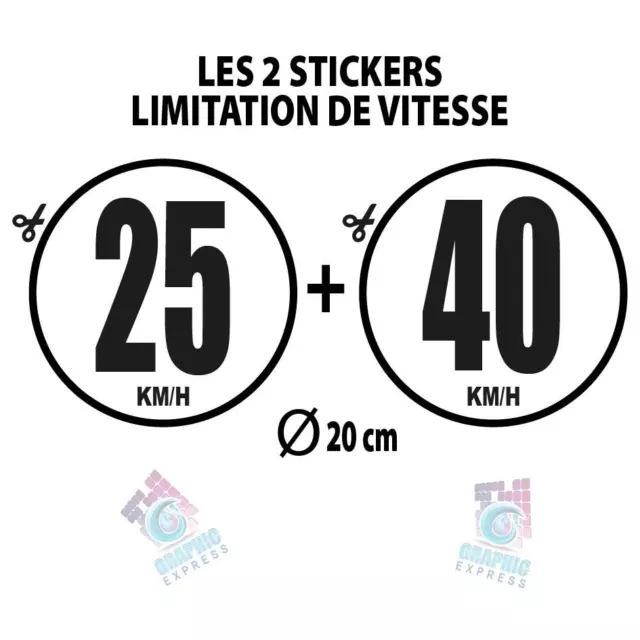 2 LIMITATIONS VITESSE Bus Tracteur Poids Lourd Adhésif - Stickers EUR 8,00  - PicClick FR