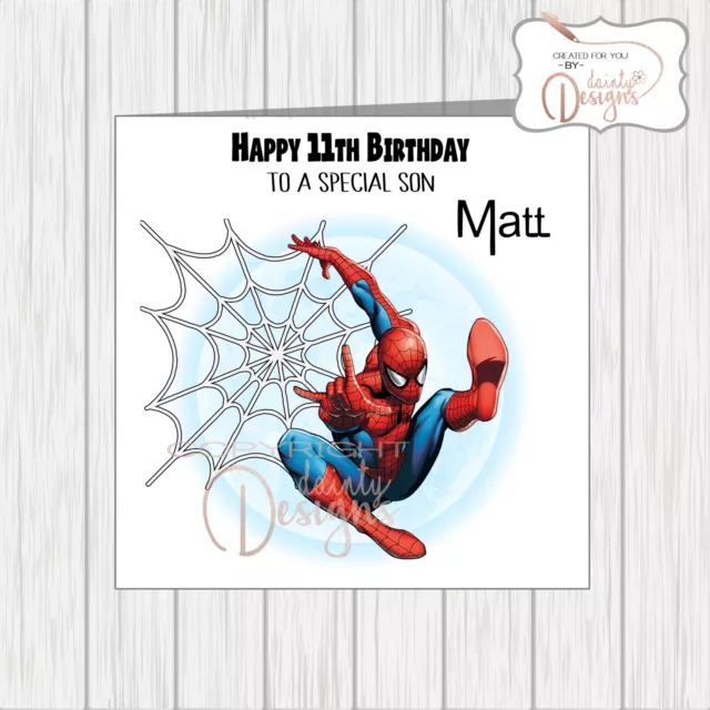 Biglietto di compleanno personalizzato di Spider-Man per bambini. Biglietto  di compleanno ispirato a Spider-Man -  Italia