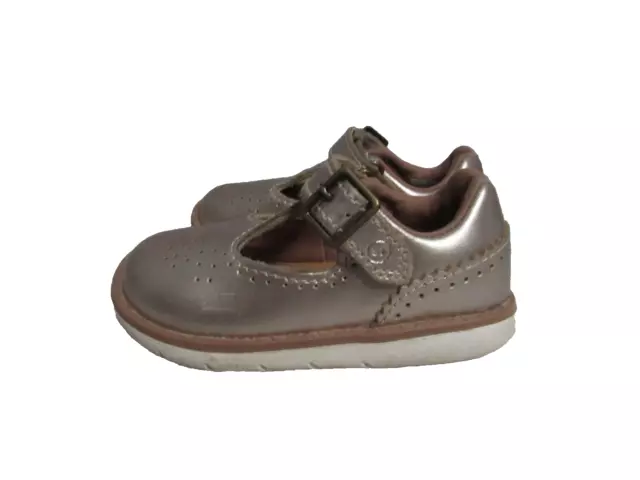 stride rite Mary Jane gold leather SRT NELL 5W wide.