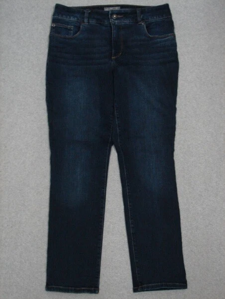 QG05411 **CHICO'S** SO SLIMMING SLIM FIT WOMENS JEANS sz1/2 DARK BLUE