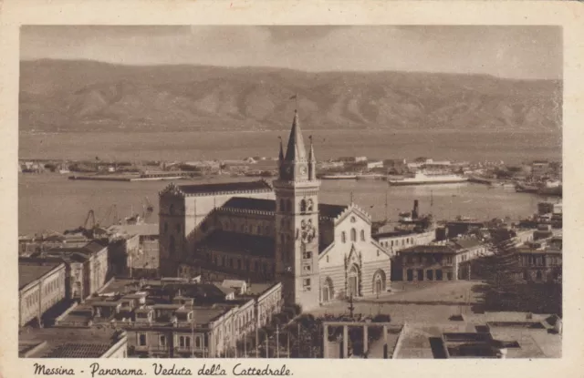 Cartolina *12 Messina Sicilia Panorama Veduta Della Cattedrale Non Viaggiata