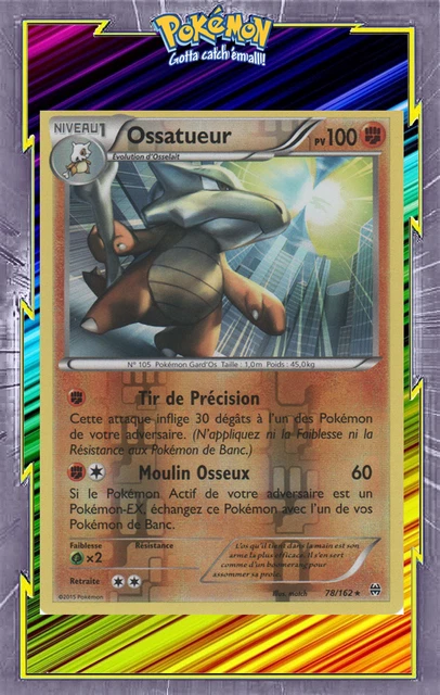 Ossatueur Reverse - XY8:Impulsion Turbo - 78/162 - Carte Pokemon Neuve Française