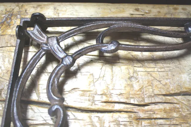 12 Cast Iron Antique Style VICTORIAN SCROLL Brackets Garden Brace Shelf Bracket 3