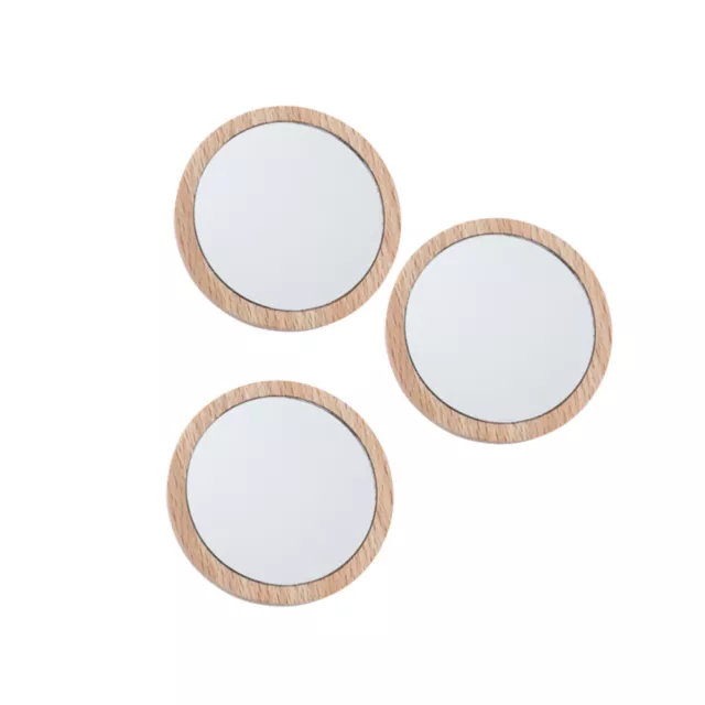 3 Pcs Mini Mirror Portable Makeup Compact Folding Handheld Mirrors Pocket