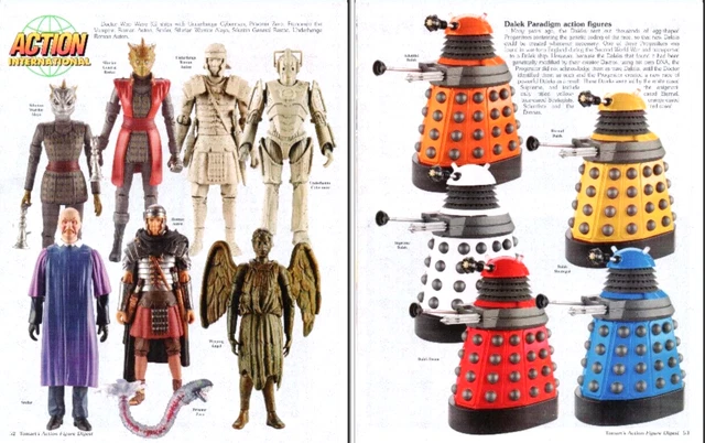 Dr. Who Cyberman Weeping Angel Dalek Action Figures - 2010 Toys 2 PG PRINT AD