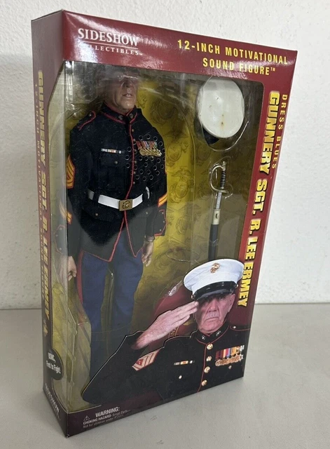 12& SIDESHOW USMC Dress Blue Gunnery Sgt. R. Lee Ermey Marine Action