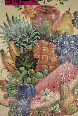 Calcomanía Meyercord fruta retro de colección sandía de verano piña