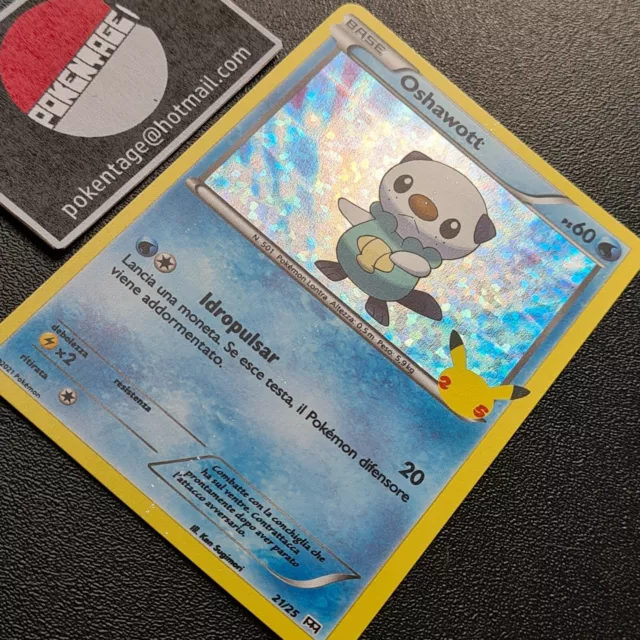 Pokemon McDonald's ITA 25 Oshawott Holo 21/25 Olo Promo Mc Donald 2021 Carte 25t