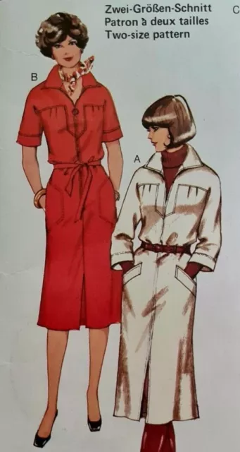 Retro Schnittmuster Vintage burda 23035 Kleid mit Gürtel Gr. 42-44