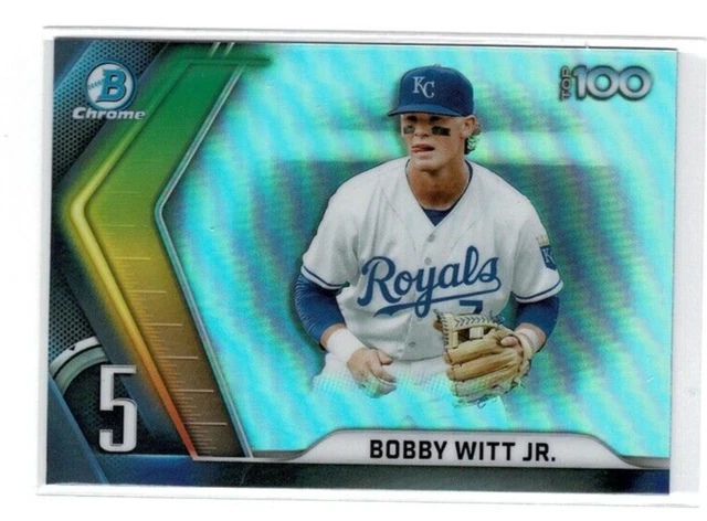 Bobby Witt Jr. 2022 Bowman Scouts Chrome Top 100 Prospect Kansas City Royals