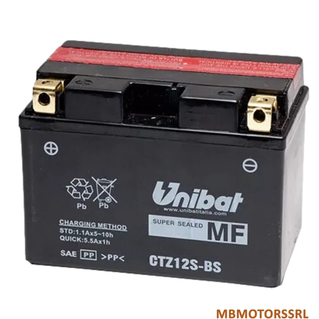 Batteria UNIBAT CBTX20L-BS Per Sportster Dal 1997 Al 2003 Rif OEM 65989-90B E 65989-97A
