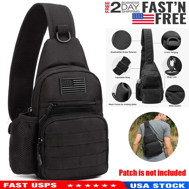 Men Tactical Backpack Molle Sling Chest Pack Shoulder Bag Outdoor Hiking Travel
