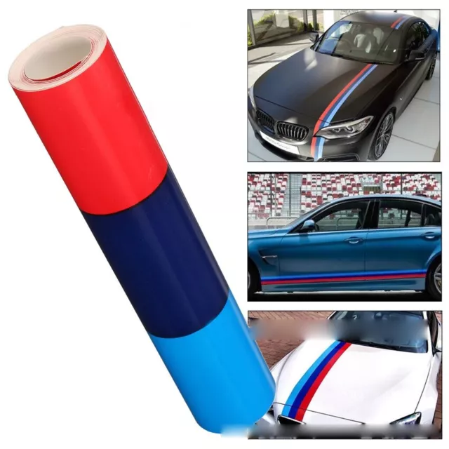 1 M Decal Badge 3 Color M-Colored Stripes Sticker Vinyl Emblem Sport Car For BMW