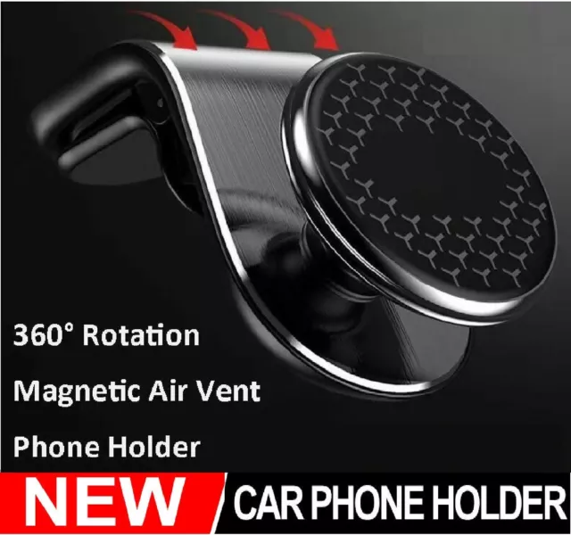 Portable 360° Rotating Phone Holder Car Magnetic Mount Stand Universal Vent Clip