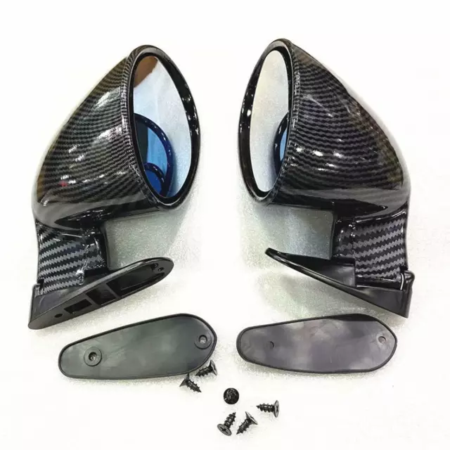 F1 Racing Style Carbon Fiber Color Car Side Door Wing Mirror Left Right 2Pcs