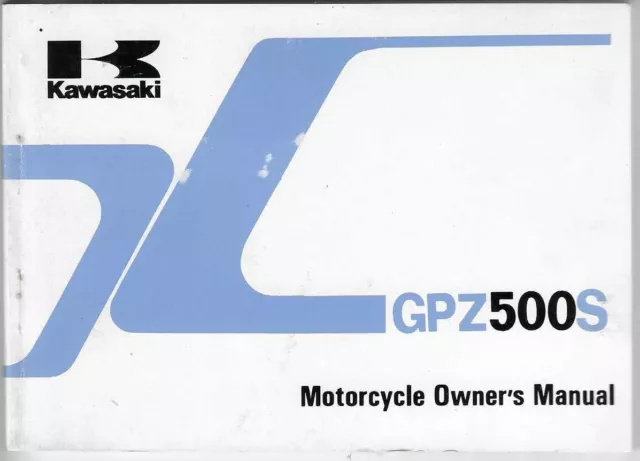 Kawasaki GPZ500S motorcycle owner's manual, good condition
