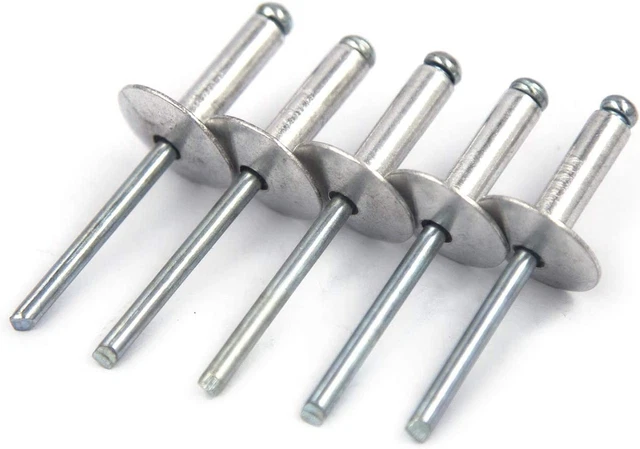 ALLOYPRO 60Pcs Large Flange Blind Rivets, Aluminum,Flange Diameter 5/8" (16 Mm),